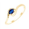 Bague saphir et diamant en or 9 carats