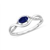 Bague saphir et diamant en or 9 carats