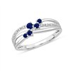 Bague saphir et diamant en or 9 carats