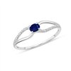 Bague saphir et diamant en or 9 carats