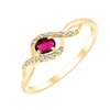 Bague rubis et diamant en or 9 carats