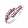 Bague rubis et diamant en or 9 carats