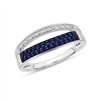 Bague saphir et diamant en or 9 carats