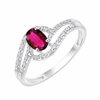 Bague rubis et diamant en or 9 carats