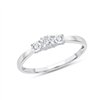 Bague trilogie diamant en or 9 carats