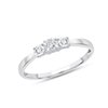 Bague trilogie diamant en or 9 carats