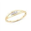 Bague trilogie diamant en or 9 carats