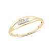 Bague trilogie diamant en or 9 carats