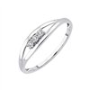 Bague trilogie diamant en or 9 carats