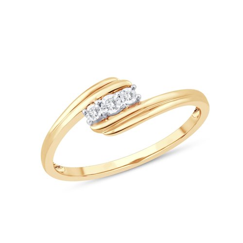 Bague toi et moi diamant en or 9 carats