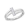 Bague trilogie diamant en or 9 carats