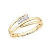 Bague trilogie diamant en or 9 carats