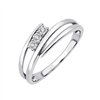 Bague trilogie diamant en or 9 carats
