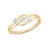 Bague toi et moi diamant en or 9 carats