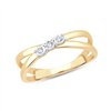 Bague trilogie diamant en or 9 carats