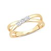 Bague trilogie diamant en or 9 carats