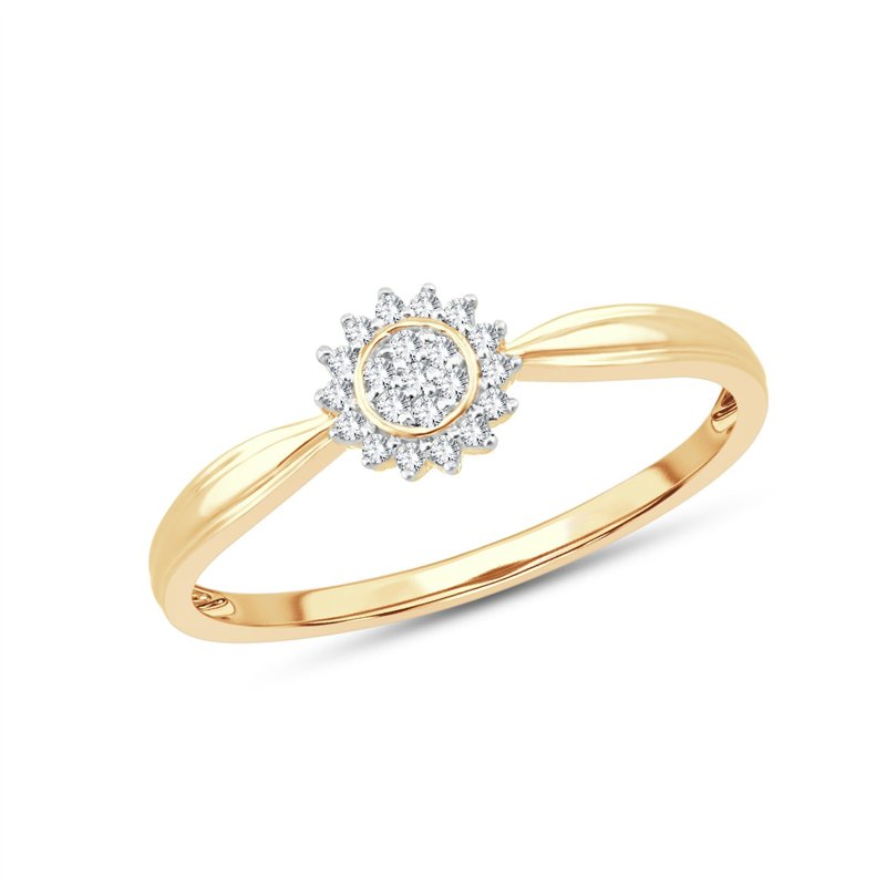 Bague diamant en or 9 carats