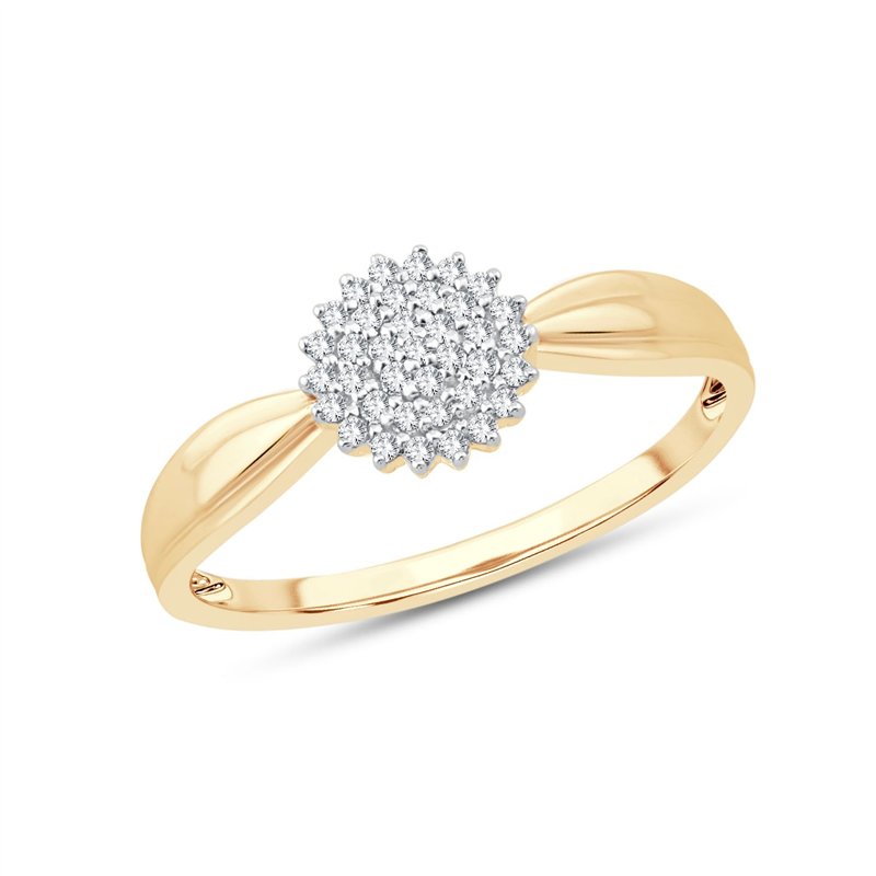 Bague diamant en or 9 carats