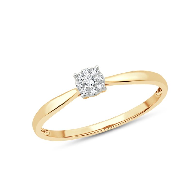 Bague toi et moi diamant en or 9 carats
