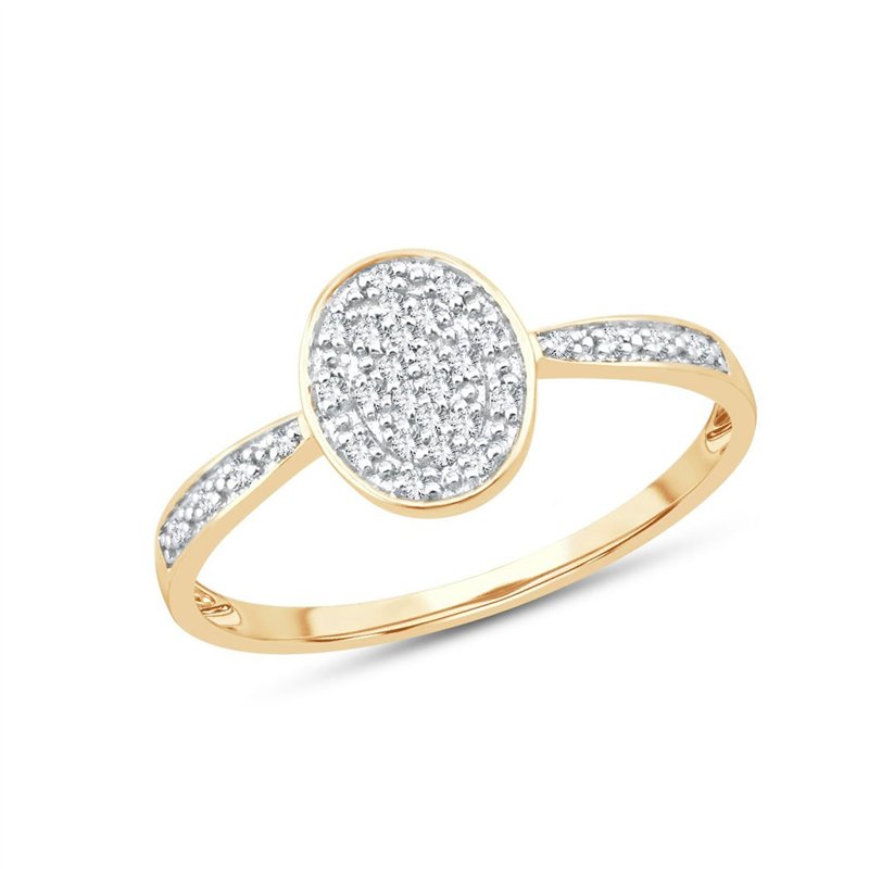 Bague serti clos diamant en or 9 carats