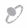 Bague serti clos diamant en or 9 carats