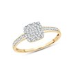Bague serti clos diamant en or 9 carats