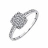 Bague serti clos diamant en or 9 carats
