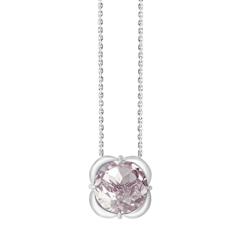 Collier Kalista serti clos pierre fine en or 9 carats