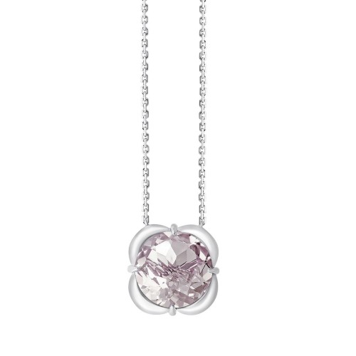 Collier Kalista serti clos pierre fine en or 9 carats