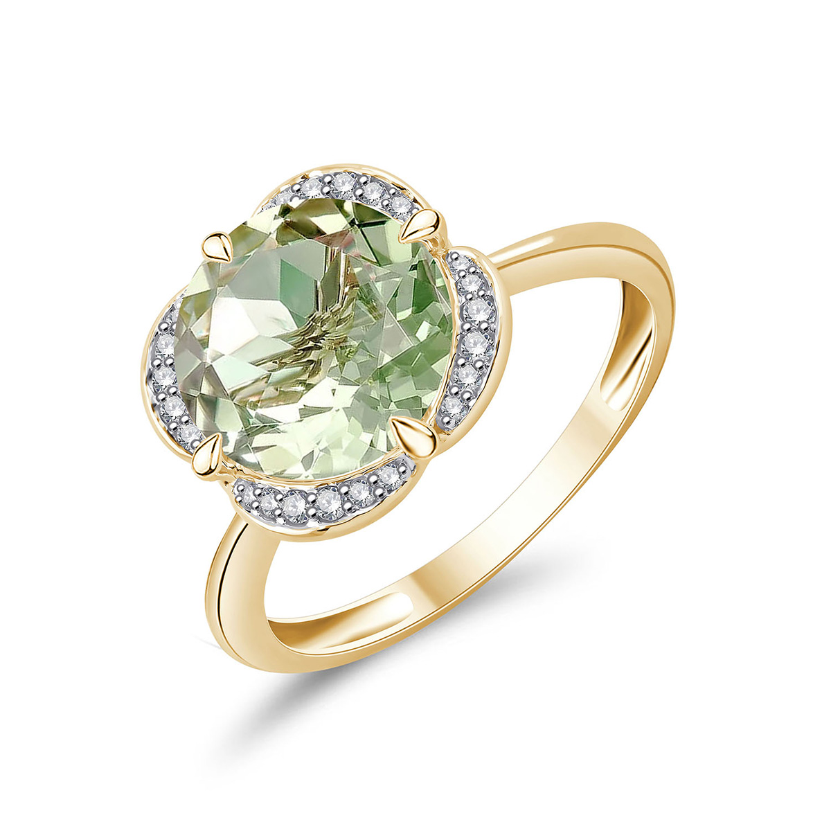 Bague Kalista toi et moi pierre fine et diamant en or 9 carats
