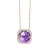 Collier Kalista toi et moi pierre fine et diamant en or 18 carats