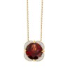 Collier Kalista serti clos pierre fine et diamant en or 18 carats