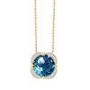 Collier Kalista serti clos pierre fine et diamant en or 18 carats