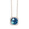 Collier Kalista serti clos pierre fine et diamant en or 18 carats