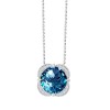Collier Kalista serti clos pierre fine et diamant en or 18 carats