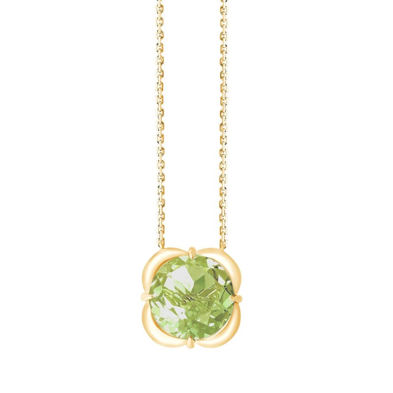 Collier Kalista serti clos pierre fine en or 18 carats