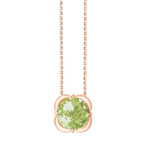 Collier Kalista serti clos pierre fine en or 18 carats