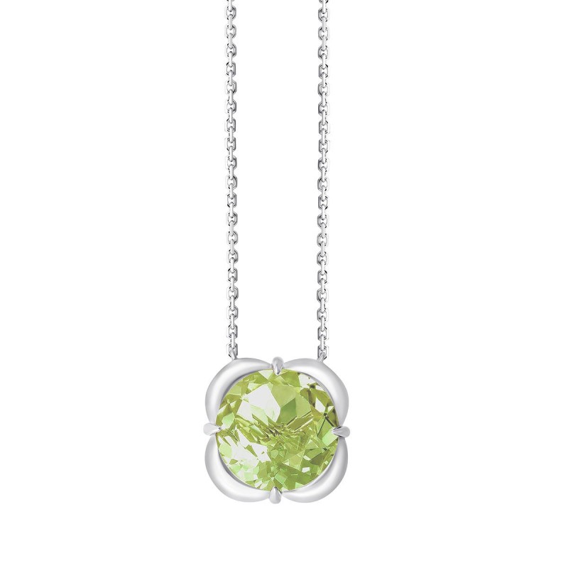 Collier Kalista serti clos pierre fine en or 18 carats