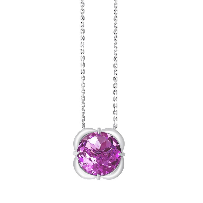 Collier Kalista serti clos pierre fine en or 18 carats