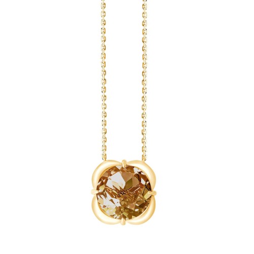 Collier Kalista serti clos pierre fine en or 18 carats