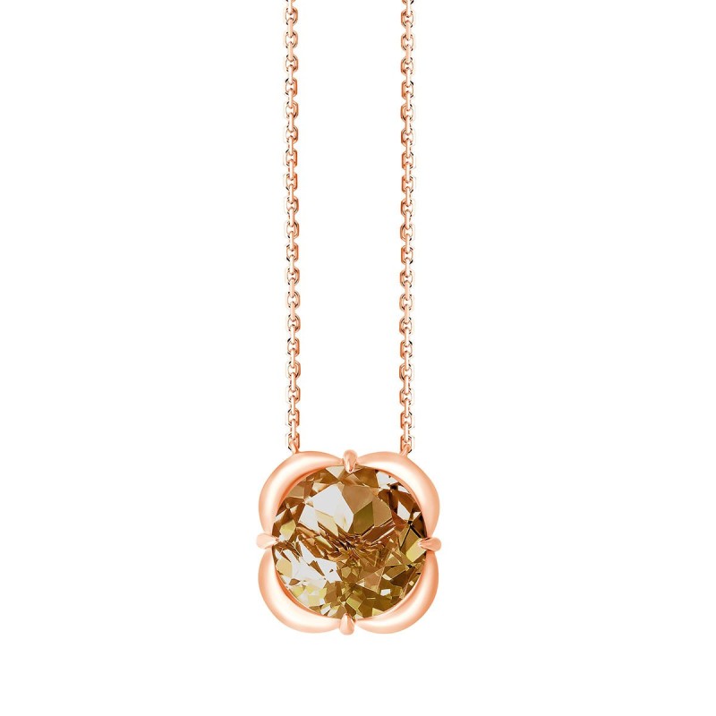 Collier Kalista serti clos pierre fine en or 18 carats
