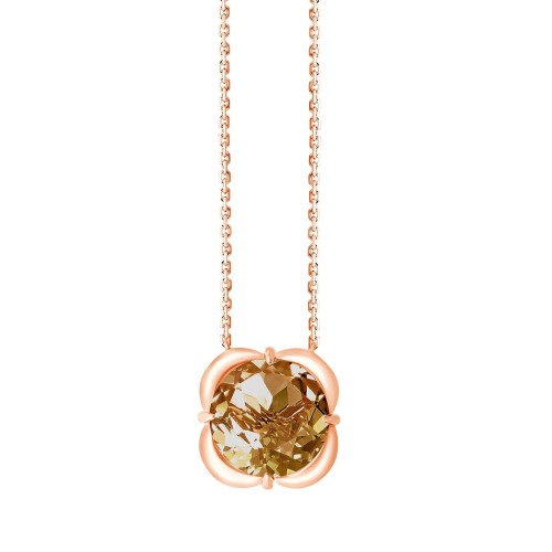 Collier Kalista serti clos pierre fine en or 18 carats