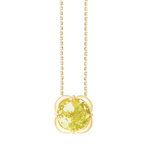 Collier Kalista serti clos pierre fine en or 18 carats