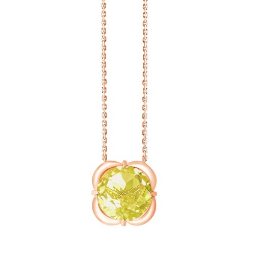 Collier Kalista serti clos pierre fine en or 18 carats