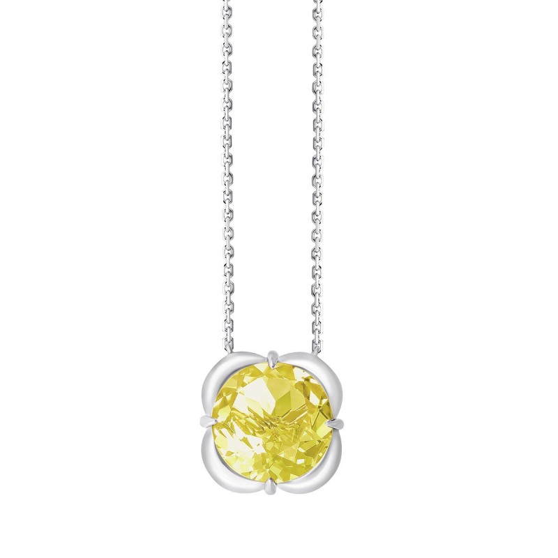 Collier Kalista serti clos pierre fine en or 18 carats