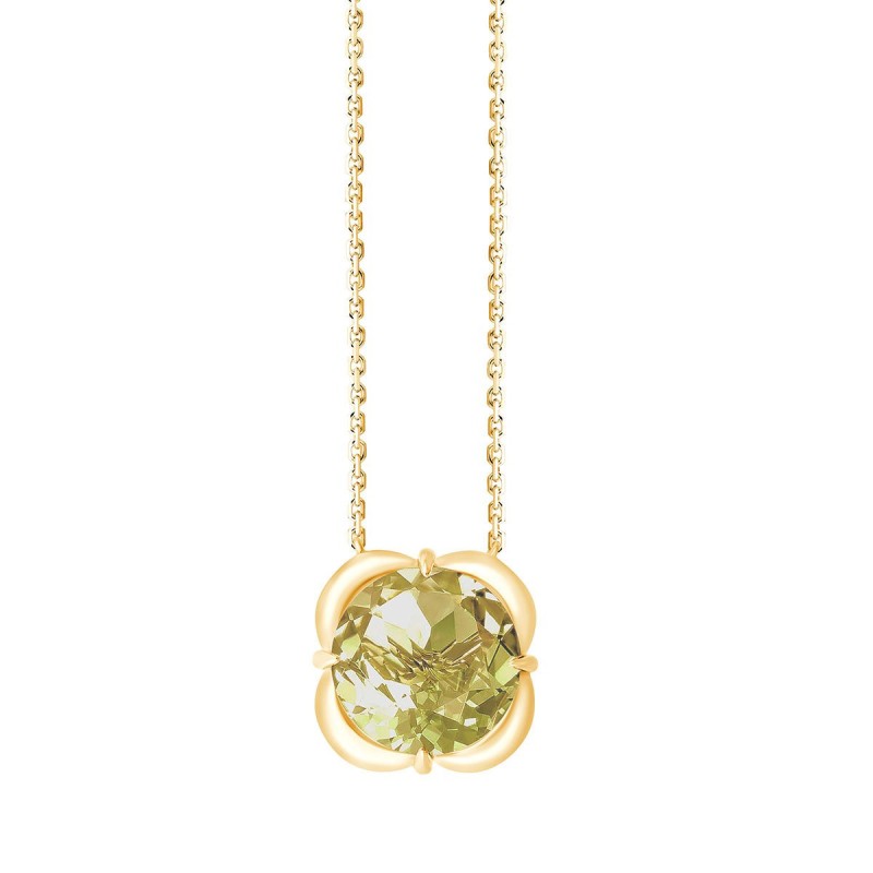 Collier Kalista serti clos pierre fine en or 18 carats