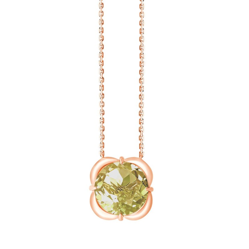 Collier Kalista serti clos pierre fine en or 18 carats