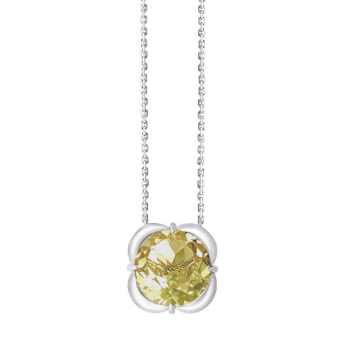 Collier Kalista serti clos pierre fine en or 18 carats