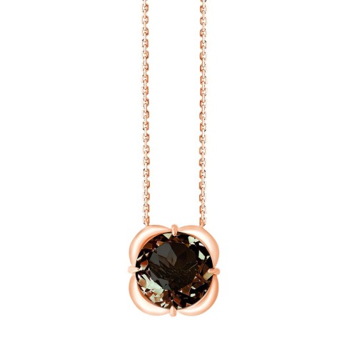 Collier Kalista serti clos pierre fine en or 18 carats
