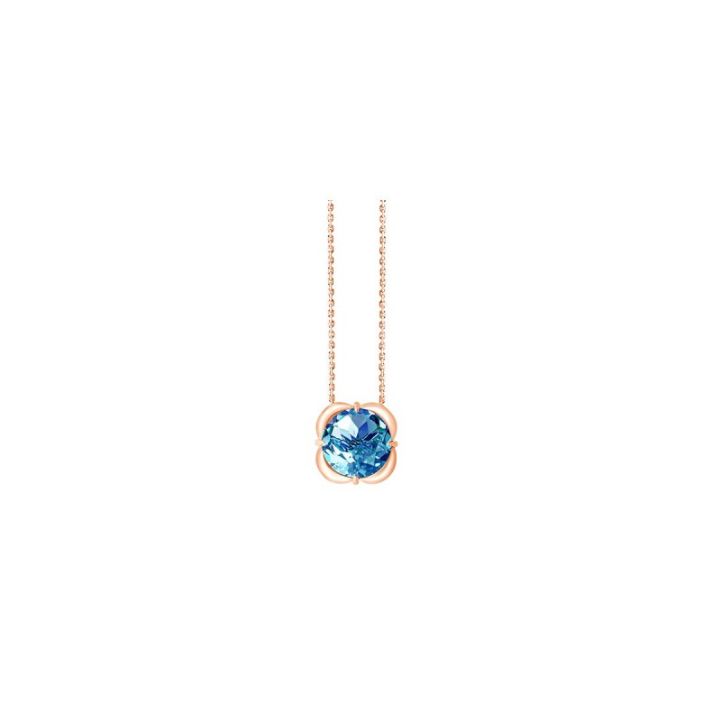 Collier Kalista serti clos pierre fine en or 18 carats
